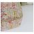 Borsa a spalla CHANEL in tela rosa beige argento CC Auth BD1533 - vista 17