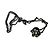 Echter Alexander McQueen seltener silberner Doppel-Swarovski-Schädel-Halskette Silber Hardware