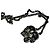 Echter Alexander McQueen seltener silberner Doppel-Swarovski-Schädel-Halskette Silber Hardware - Ansicht 3