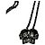 Echter Alexander McQueen seltener silberner Doppel-Swarovski-Schädel-Halskette Silber Hardware - Ansicht 4