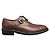 Gucci sapatos com fivela de couro marrom