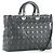 Christian Dior Lady Dior Tote Shopping in Agnello Grigio