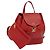 Zaino LOEWE in pelle rossa e oro Auth sw283 Rosso D'oro