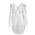 Alexander Wang.T Mini-Hemdkleid mit kalten Schultern aus weißer Baumwolle