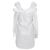 Alexander Wang.T Mini-Hemdkleid mit kalten Schultern aus weißer Baumwolle - Ansicht 3
