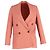 Acne Studios Double-Breasted Blazer in Coral Wool Orange