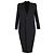 Abrigo de longitud media Rick Owens en lana negra Negro