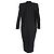 Abrigo de longitud media Rick Owens en lana negra Negro - vista 3