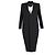 Abrigo de longitud media Rick Owens en lana negra Negro - vista 4