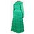 Autre Marque Abito maxi verde a balze - taglia UK 12 - vista 2