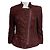 Marc Cain Chaqueta de estilo biker de encaje en burdeos