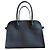 The Row Margaux 12 Handbag Dark Blue Leather