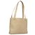 CHANEL COCO Borsa a Spalla Mark in Pelle di Pecora Beige Oro CC Auth BA1376 D'oro