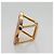 Anello per sciarpa CHANEL metallo tono oro rosa CC Auth 101356 - vista 5