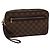 LOUIS VUITTON Clutch Marly Dragonne GM Damier Ebene Ordine SP LV Auth 25039SA