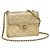CHANEL Matelassé Borsa a Spalla con Catena e Chiusura Girevole in Pelle di Agnello Oro CC Auth 53752SA