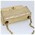 CHANEL Matelassé Borsa a Spalla con Catena e Chiusura Girevole in Pelle di Agnello Oro CC Auth 53752SA - vista 14