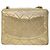 CHANEL Matelassé Borsa a Spalla con Catena e Chiusura Girevole in Pelle di Agnello Oro CC Auth 53752SA - vista 2