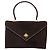 BALLY Bolsa de mão acolchoada de camurça marrom escuro ouro Auth BA1446 Dourado Castanho escuro - vista 2