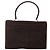 BALLY Bolsa de mão acolchoada de camurça marrom escuro ouro Auth BA1446 Dourado Castanho escuro - vista 3