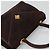 BALLY Bolsa de mão acolchoada de camurça marrom escuro ouro Auth BA1446 Dourado Castanho escuro - vista 6