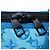 LOUIS VUITTON Borsa Keepall Triangle 50 Boston in rete blu turchese M45048 42050S - vista 20