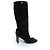 Gucci, schwarze Wildlederknieboots mit GG-Logo - Ansicht 4