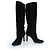Gucci, schwarze Wildlederknieboots mit GG-Logo - Ansicht 6
