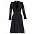 Midi-Mantelkleid aus schwarzer Wolle von Alexander Mcqueen