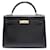 Hermès Hermes Box Calf Kelly 2way Bag 32 Stamp □F (2002) Black Leather  ref.2164019