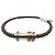 NUOVO BRACCIALE MONTBLANC M61026 IN PELLE INTRECCIATA MARRONE 19CM