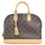 Louis Vuitton Monogram Alma PM Handbag Brown Patent leather  ref.2166299