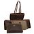 Céline CELINE Macadam Canvas Hand Clutch Bag, PVC-Leder, 5 Sets, Braun Beige, Authentisch ki5555