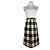 Vintage Courreges Karierte Rock Schwarz