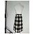 Vintage Courreges Karierte Rock Schwarz - Ansicht 3