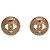 Chanel, gewebte CC Clip-On-Ausschnitt Ohrringe in Gold Schwarz Golden