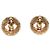 Chanel, gewebte CC Clip-On-Ausschnitt Ohrringe in Gold Schwarz Golden - Ansicht 2