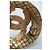 Chanel, gewebte CC Clip-On-Ausschnitt Ohrringe in Gold Schwarz Golden - Ansicht 3