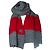 Chanel, Sciarpa oversized in cashmere con logo cc Rosso Grigio