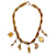 Fendi Vintage Gold Plated Charm Necklace Golden Metal  ref.2167415