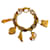 Fendi Vintage Gold Plated Charm Bracelet Golden Metal  ref.2167416