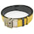 Fendi FF Logo Leather Standard Belt Brown Yellow  ref.2168014
