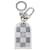 Louis Vuitton Damier Porte Cle Address Charm Keyring Black Silvery Metal  ref.2168891