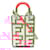 Fendi Sunshine Shopper Mini Handbag White Red Leather  ref.2169458