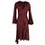 Abito a maniche lunghe Acne Studios in satin bordeaux Bordò