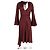 Abito a maniche lunghe Acne Studios in satin bordeaux Bordò - vista 4