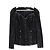 Stella Mc Cartney Stella McCartney Flock-Velours-Bluse aus schwarzem Denim - Ansicht 4