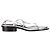 Timeless Sandali T-Strap Chanel in pelle argentata Argento