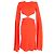 Autre Marque Alex Perry Cape Effect Cutout Kleid aus rotem Polyester