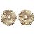 Orecchini Chanel CC Flower in metallo dorato D'oro